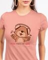 Shop Music Bear Half Sleeve Printed T-Shirt Misty Pink-Front