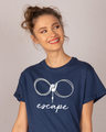 Shop Music Escape Boyfriend T-Shirt-Front