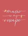 Shop Music Is My Escape Boyfriend T-Shirt-Full