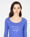 Shop Music Is My Escape Scoop Neck Full Sleeve T-Shirt-Front