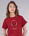 Shop Music Lover - Headphones Boyfriend T-Shirt-Front