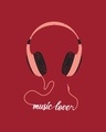 Shop Music Lover - Headphones Boyfriend T-Shirt-Full