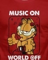 Shop Music On - Garfield OfficialHalf Sleeves Cotton T-shirt