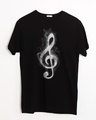Shop Music Smoke Half Sleeve T-Shirt-Front
