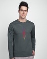 Shop Music Thunder Bolt Full Sleeve T-Shirt-Front