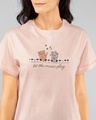 Shop Musical Cats Boyfriend T-Shirt Baby Pink (DL)-Front