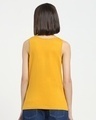 Shop Women's Mustard Color Block Slim Fit Tank Top-Design
