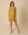 Shop Mustard Yellow Flared Dress-Full