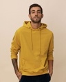 Shop Mustard Yellow Fleece Hoodies-Front