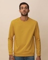 Shop Mustard Yellow Fleece Light Sweatshirt-Front