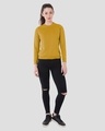 Shop Mustard Yellow Fleece Light Sweatshirt-Full
