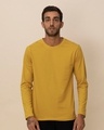 Shop Mustard Yellow Full Sleeve T-Shirt-Front