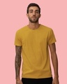 Shop Mustard Yellow Half Sleeve T-Shirt-Front