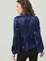 Shop Bell Sleeve Solid Satin Top-Full