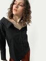 Shop Offshoulder Solid Women Black Shirt-Full
