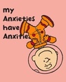 Shop Women's Pink My Anxieties Have Anxieties Graphic Printed T-shirt-Full