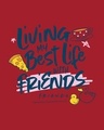 Shop My Best Life Half Sleeve Printed T-Shirt Bold Red (FRL)