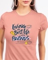 Shop My Best Life Half Sleeve Printed T-Shirt Misty Pink (FRL)-Front