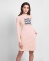 Shop My Best Life High Neck Pocket Dress Baby Pink (FRL)-Front
