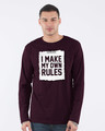 Shop My Own Rules Full Sleeve T-Shirt-Front
