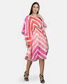 Shop Women's Multi Polyester Printed Full Sleeve V Neck Casual Kaftaan-Full