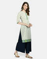 Shop Women's Multicolor Cotton Printed 3/4 Sleeve Round Neck Casual Kurta-Design