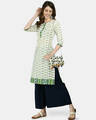 Shop Women's Multicolor Cotton Printed 3/4 Sleeve Round Neck Casual Kurta