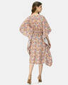 Shop Women's Multicolor Silk Blend Printed Half Sleeve V Neck Casual Kaftaan-Design