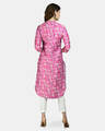 Shop Women's Multicolor Silk Printed 3/4 Sleeve Round Neck Casual Kurta-Design