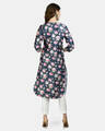 Shop Women's Multicolor Silk Printed 3/4 Sleeve Round Neck Casual Kurta-Design