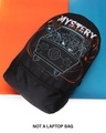 Shop Unisex Black Mystery Inc. Printed Small Backpack-Front