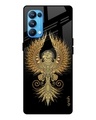 Shop Mythical Phoenix Art Printed Premium Glass Cover For Oppo Reno5 Pro (Impact Resistant, Matte Finish)-Front