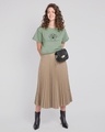 Shop Namaste Line Boyfriend T-Shirt Laurel Green-Design