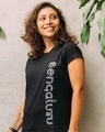 Shop Women's Black Bengaluru Illustration Typography Cotton T-shirt-Design