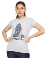 Shop Women's Grey Bengaluru Yoga Print Cotton T-shirt-Front