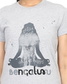 Shop Women's Grey Bengaluru Yoga Print Cotton T-shirt