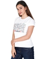 Shop Women's White Bengaluru Illustration AW Print Cotton T-shirt-Full