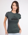 Shop Napqueen Kitty Half Sleeve T-Shirt Nimbus Grey-Front
