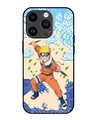 Shop Naruto Wave Premium Glass Cover for Apple iPhone 14 Pro-Front