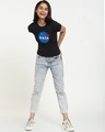 Shop Women's Blue NASA Meatball Logo Graphic Printed T-shirt-Design