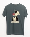 Shop Naughty Sylvester Half Sleeve T-Shirt (LTL)-Front