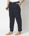 Shop Navy Blue AOP Geometric Print Pyjamas-Design