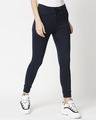 Shop Women's Blue Casual Slim Fit Joggers-Front