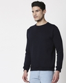Shop Navy Blue Fleece Sweatshirt-Design