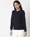 Shop Women's Navy Blue Sweater-Design