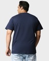 Shop Navy Blue Half Sleeve Plus Size T-Shirt-Full