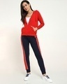 Shop Women's Blue & Red Color Block Joggers-Full