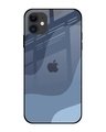 Shop Navy Blue Ombre Premium Glass Case for Apple iPhone 12 Mini (Shock Proof, Scratch Resistant)-Front
