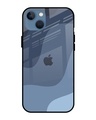Shop Navy Blue Ombre Premium Glass Case for Apple iPhone 13 (Shock Proof, Scratch Resistant)-Front
