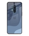 Shop Navy Blue Ombre Premium Glass Case for OnePlus 8 Pro (Shock Proof, Scratch Resistant)-Front